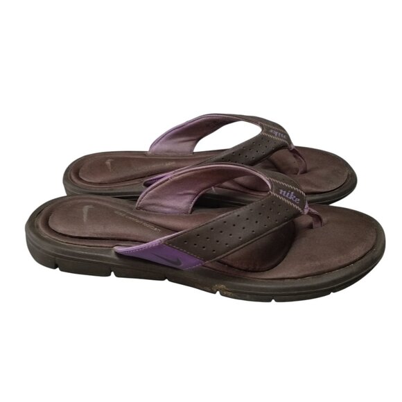 Nike Shoes - Nike Comfort Footbed Women's Size 10 Brown Thong Slip On Flip Flop Sandals